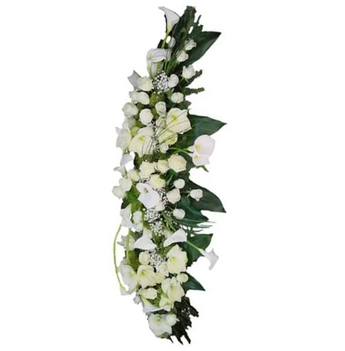 Suza za kovčeg - Ruze, lizijantus i gipsofila